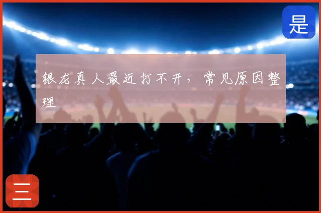 银龙真人最近打不开,常见原因整理